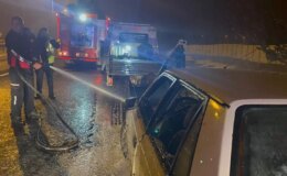 Çankırı’da Seyir Halindeki Otomobilde Yangın Çıktı